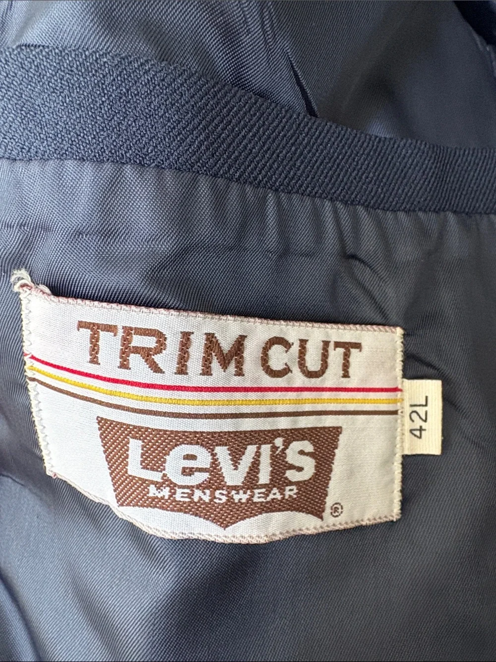 VTG Levi’s Men's Navy Blue Two-Button Blazer